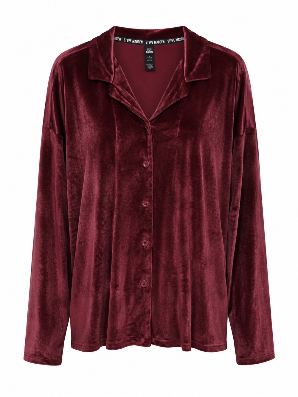 Steve Madden Burgundy Velvet Pajama Top and bottom